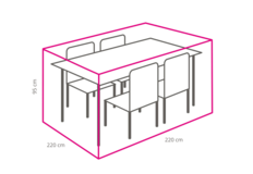 Outdoor Covers Tuinset beschermhoes | 8-hoek | 220x220x95cm