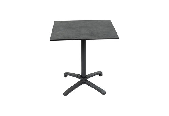 Inklapbare terrastafel Gent 70x70cm | Black & Grey