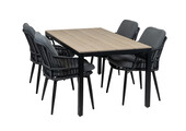 5-delige tuinset | 4 Isabel tuinstoelen | 160cm Cyprus tuintafel