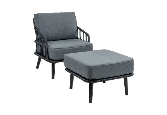 Isabel Loungestoel | Black + Isabel Hocker Black