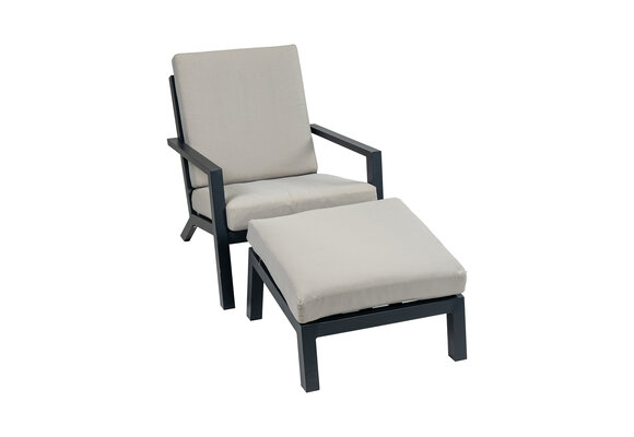 Bezano Loungestoel | Off White + Voetenbank Bezano | Off White