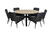 7-delige ronde tuinset | 6 Pisa tuinstoelen | ⌀150cm Cyprus tuintafel