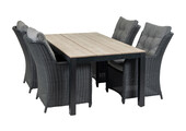 5-delige tuinset | 4 Dublin tuinstoelen | 180cm Cyprus tuintafel