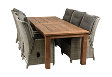 7-delige tuinset | 6 Dublin verstelbare stoelen | 240cm Ayra tuintafel