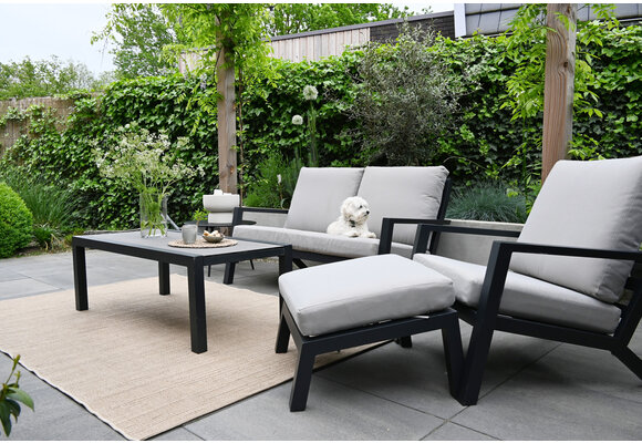 Bezano Loungestoel | Off White + Voetenbank Bezano | Off White