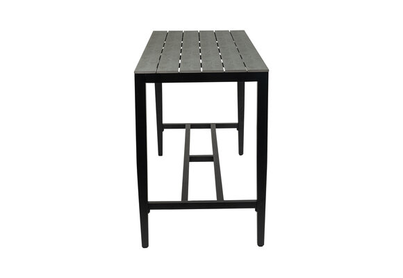 Bartafel Cyprus 200x75 cm | Grey | Polywood & Aluminium