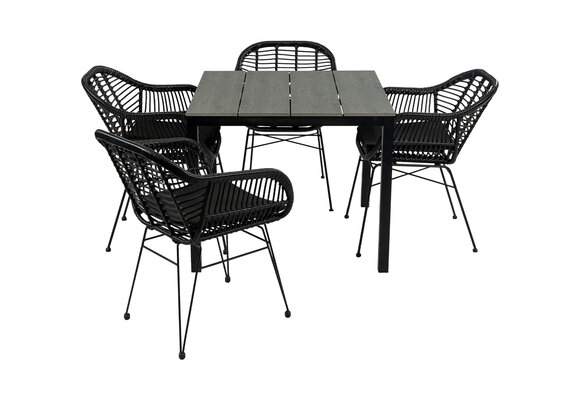 90x90 Cyprus | Grey + 4x Oslo Black