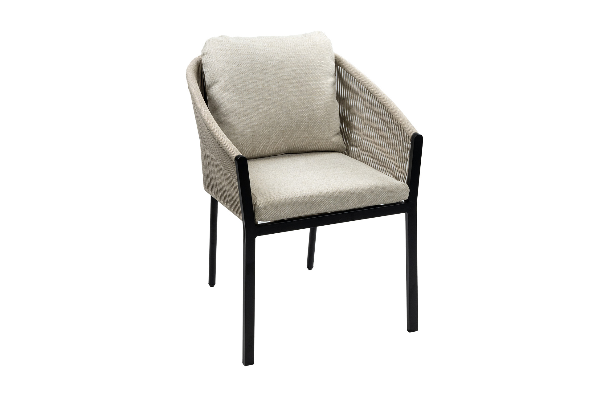 Normin Stapelbare tuinstoel Elvira | Black & Beige