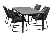 5-delige tuinset | 4 Mona tuinstoelen | 160cm Cyprus tuintafel