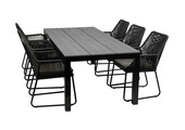 7-delige tuinset | 6 Mona tuinstoelen | 225cm Cyprus tuintafel