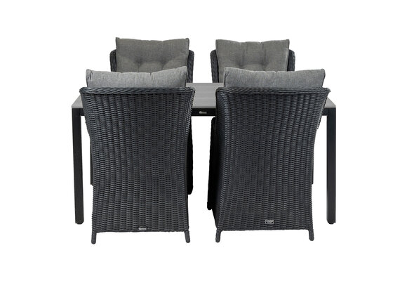 5-delige tuinset | 4 Dublin tuinstoelen (BL) | 160 Cyprus tuintafel (Grey)