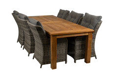 7-delige tuinset | 6 Dublin tuinstoelen | 240cm Ayra tuintafel