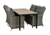 5-delige tuinset | 4 Dublin tuinstoelen (AG) | 160 of 180cm Cyprus tuintafel