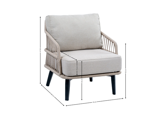 Isabel Loungestoel | Sand + Isabel Hocker Sand