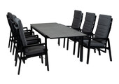 7-delige tuinset | 6 verstelbare Berlijn stoelen | Uitschuifbare tuintafel Mallorca  180/240x100 cm