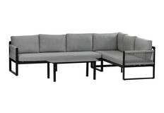 Hoek Lounge set Reims | Rechts | Black