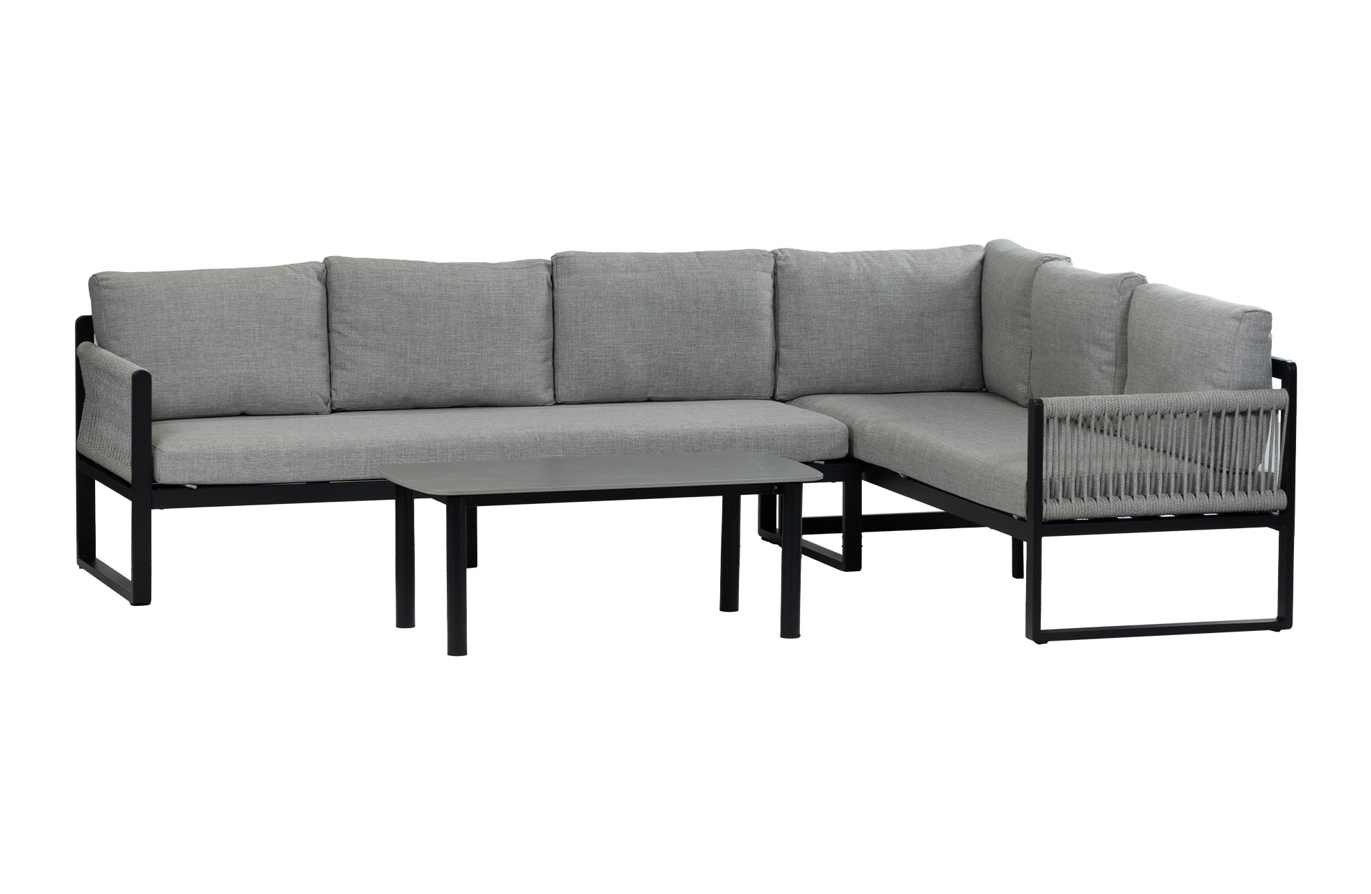 Normin Hoek Lounge set Reims | Rechts | Black