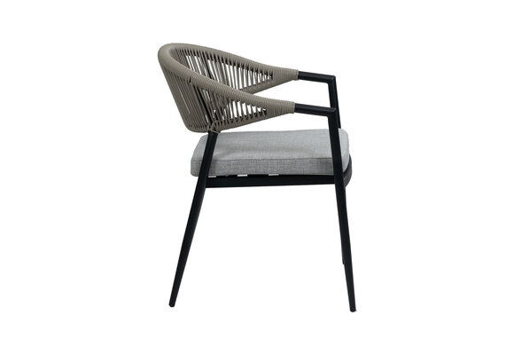 Stapelbare tuinstoel Brugge | Black & Off Sand