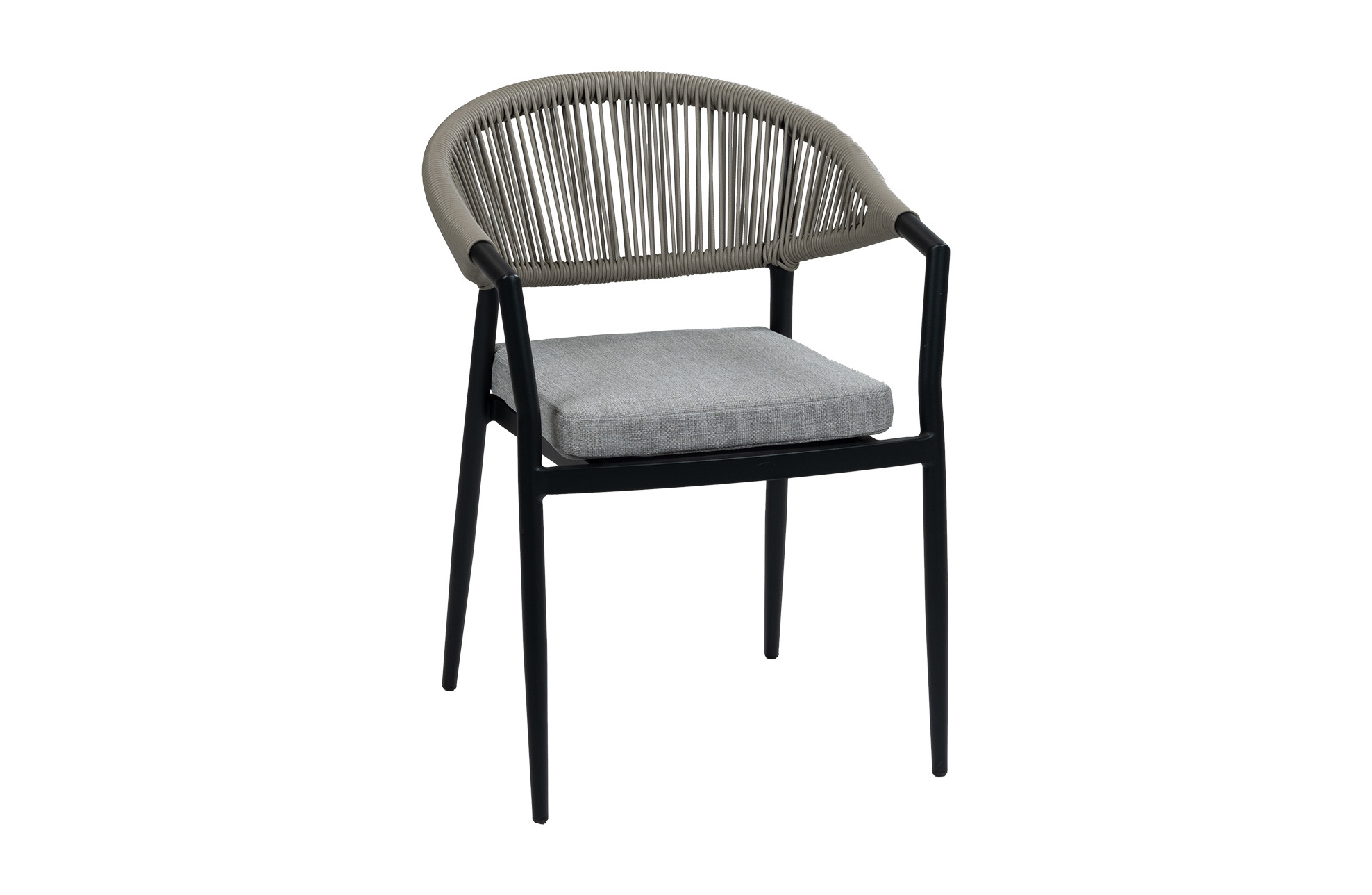 Normin Stapelbare tuinstoel Brugge | Black & Off Sand