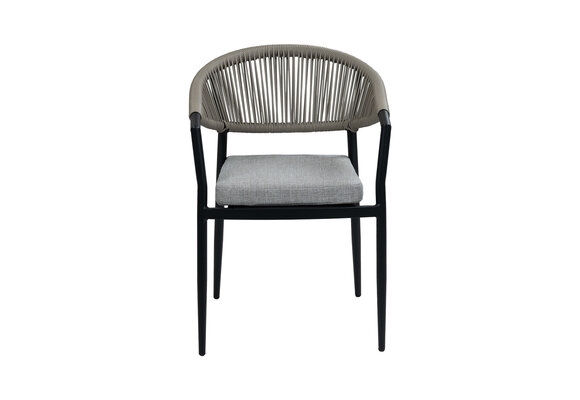 Stapelbare tuinstoel Brugge | Black & Off Sand