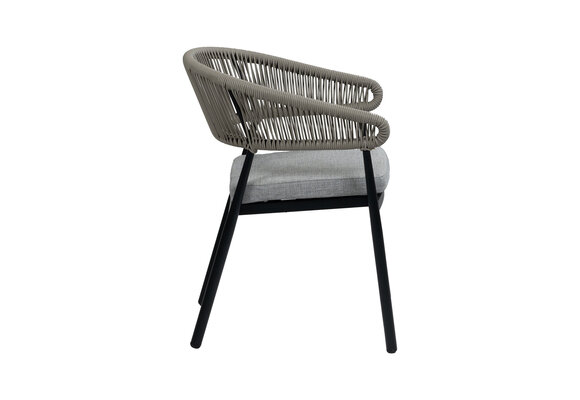 Stapelbare tuinstoel Knokke | Black & Off Sand