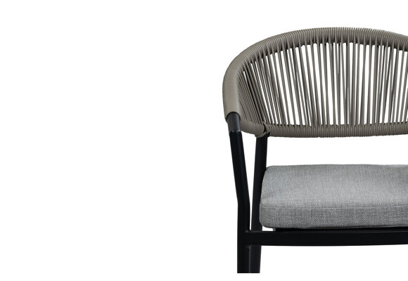 Stapelbare tuinstoel Brugge | Black & Off Sand