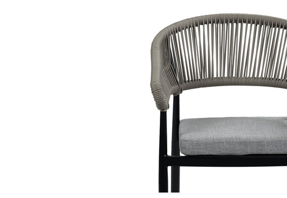 Stapelbare tuinstoel Knokke | Black & Off Sand