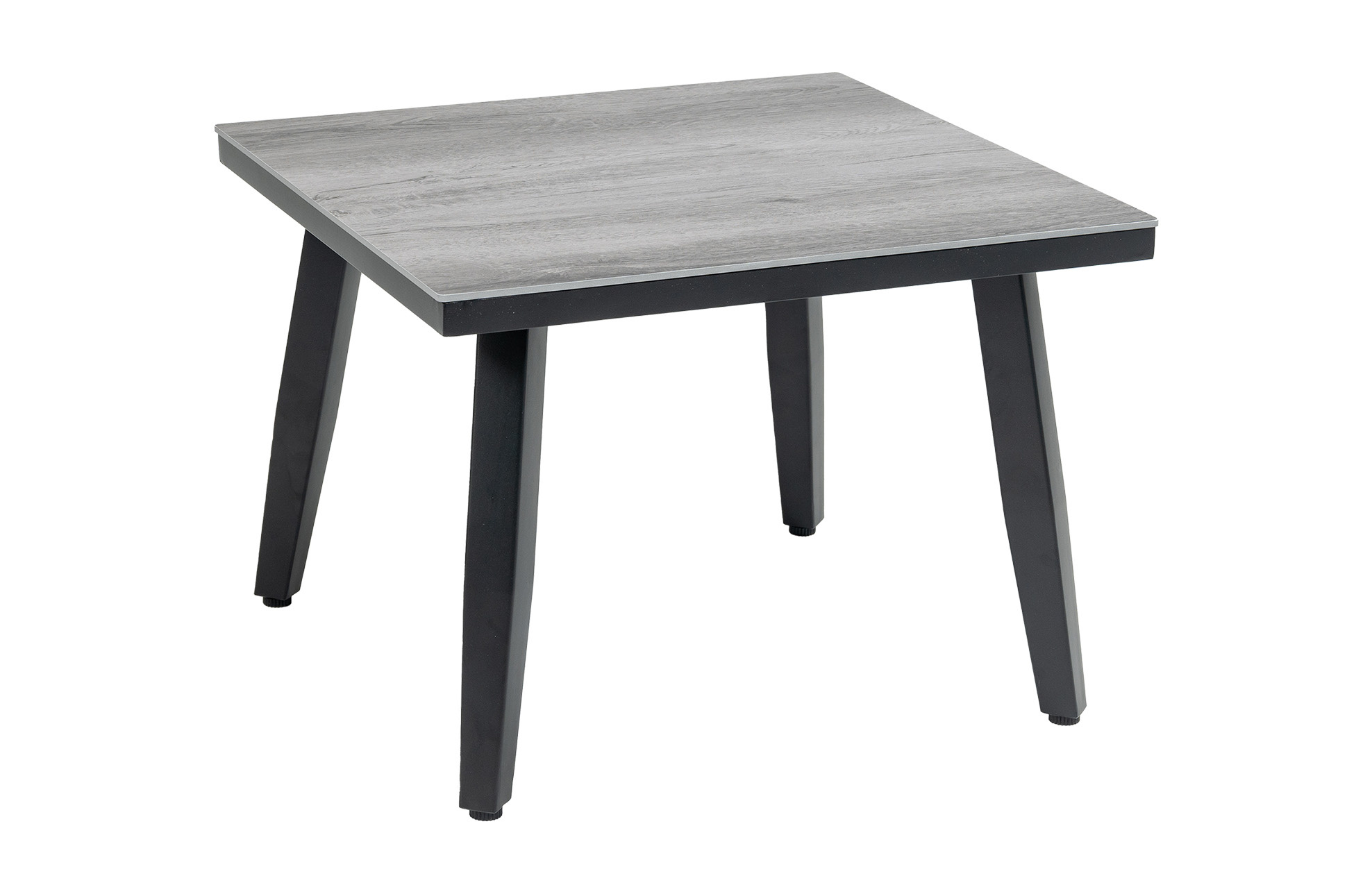 Normin Bijzettafel Mykonos 55x55cm | Grey | Aluminium & Kunststof | Normin