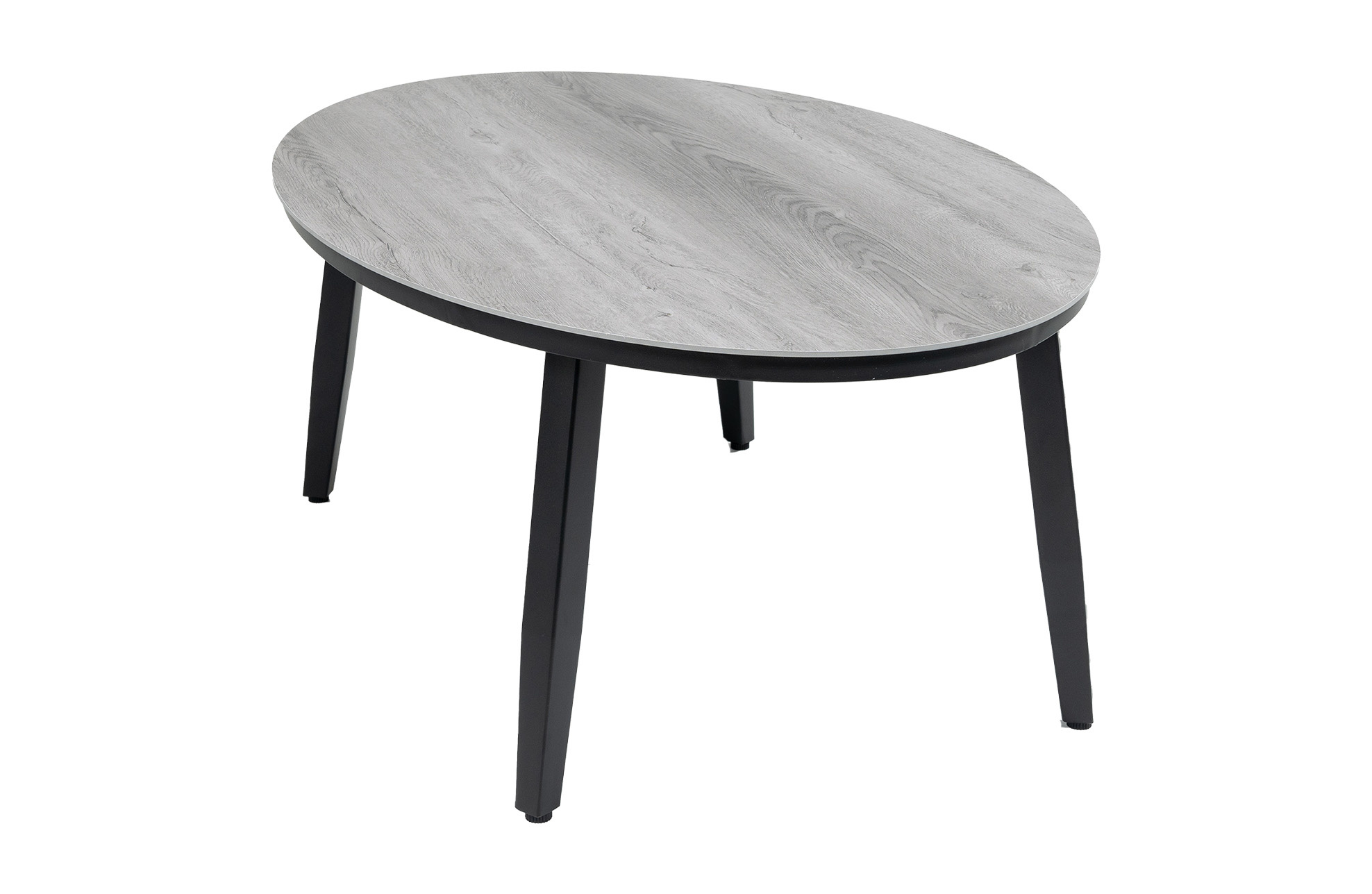 Normin Bijzettafel Mykonos Ovaal 120x75cm  | Grey | Aluminium & Kunststof | Normin