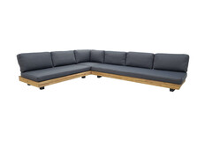 Hoek Loungeset Los Angeles | 3-delig | Dark Grey | Acacia | Eurofar