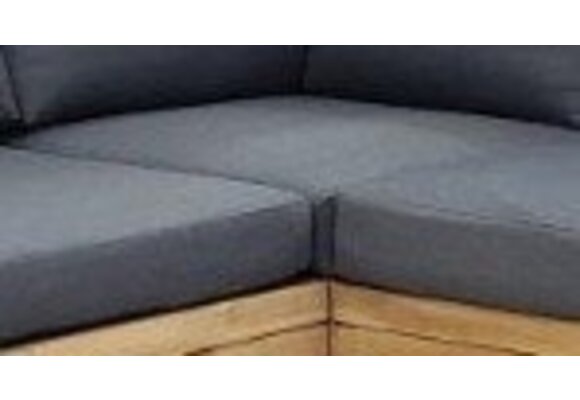 Hoek Loungeset Los Angeles | 3-delig | Dark Grey | Acacia | Eurofar