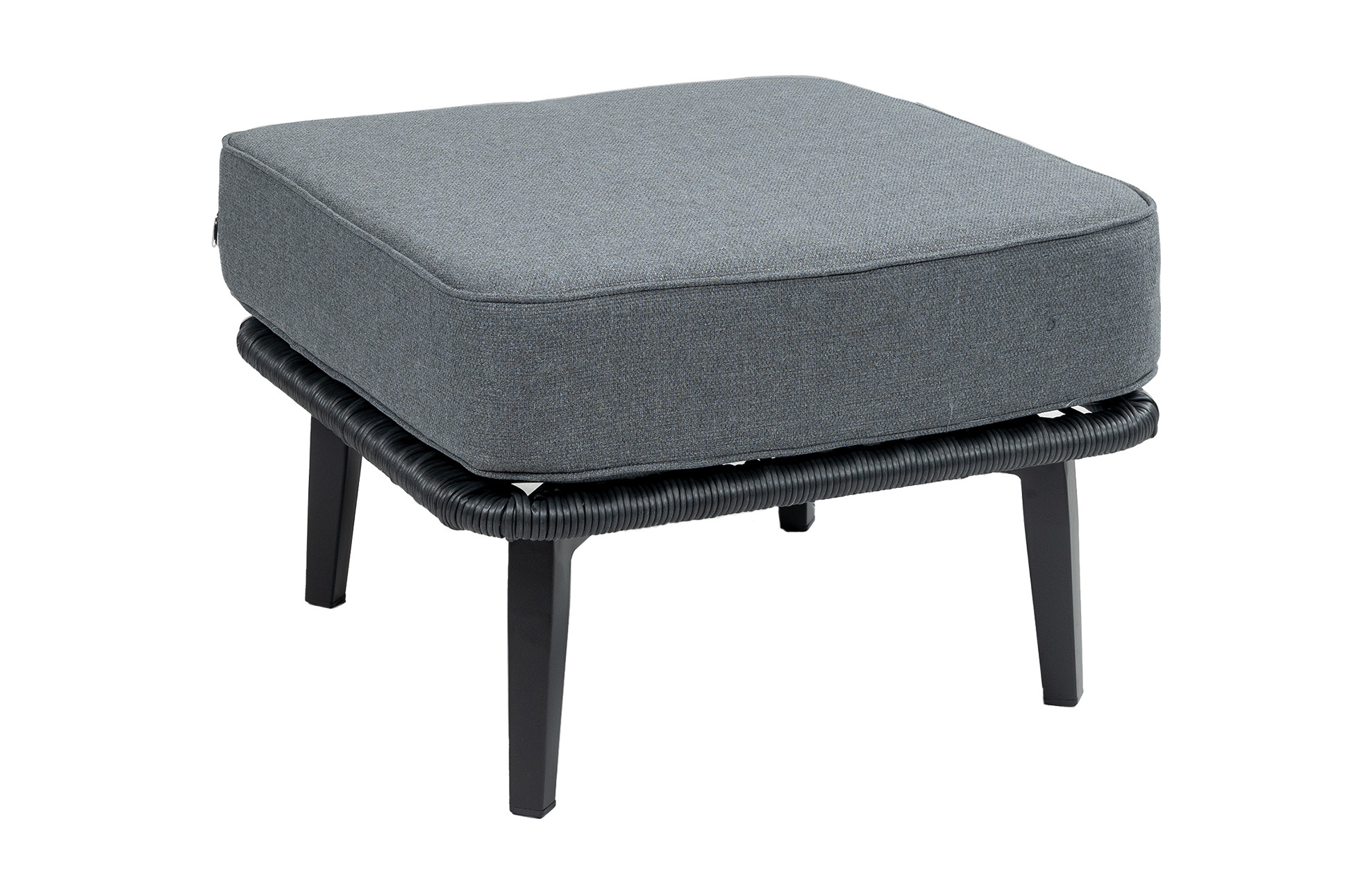 4 Seizoenen Tuinmeubelen Hocker Isabel | Black/Black | Rope