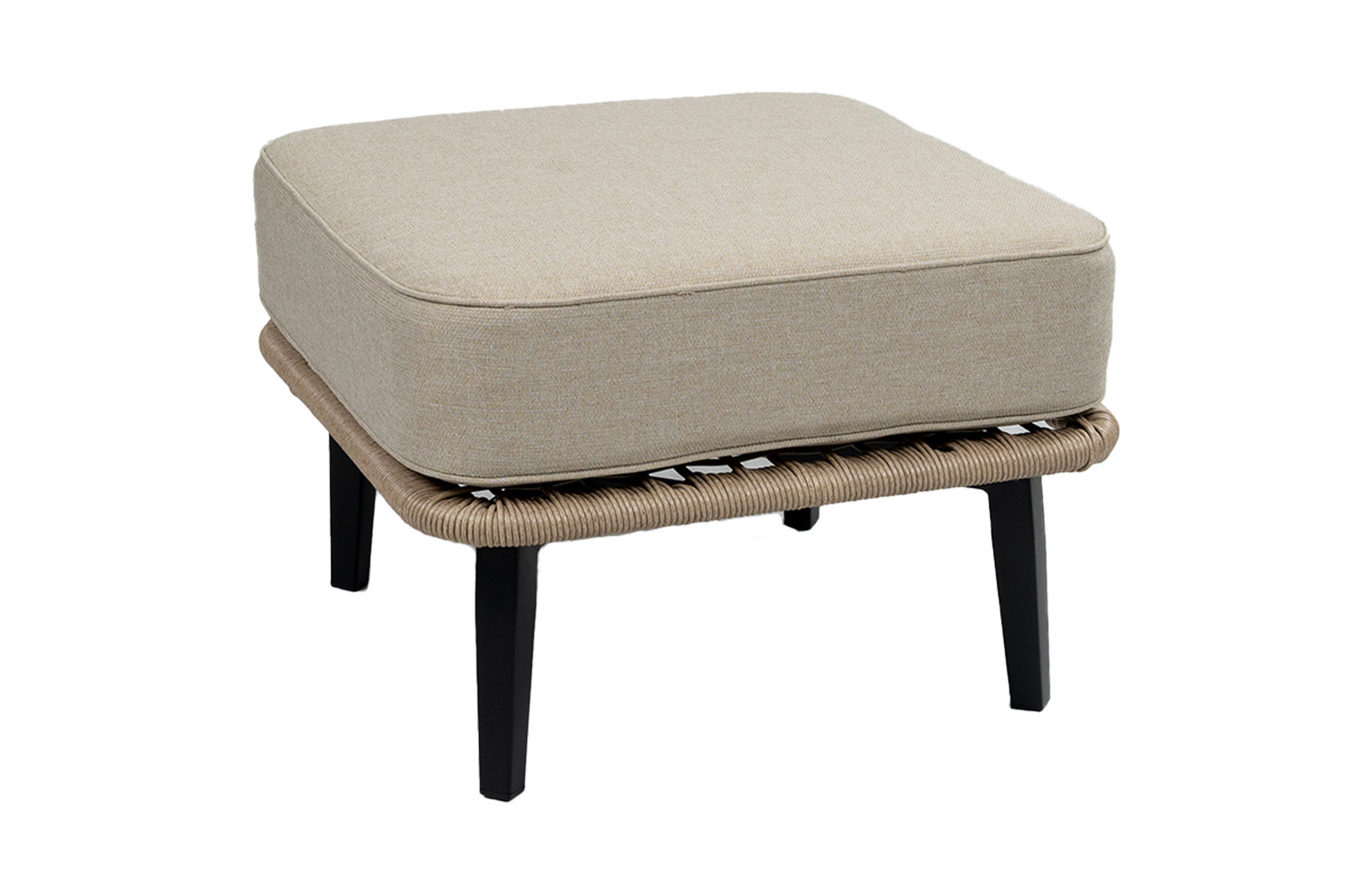 4 Seizoenen Tuinmeubelen Hocker Isabel | Sand/Black | Rope