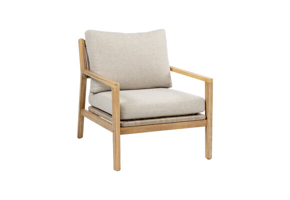 4x Loungestoel Felline + Loungetafel Felline | 120x60cm | Acaciahout