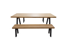 3-delige Tuinset Bosco | 2 Tuinbanken | Acacia en Aluminium | Eurofar