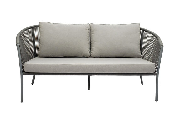 Stoel-Bank Loungeset Reims | 4-delig | Light Grey | Acacia & Rope | Eurofar