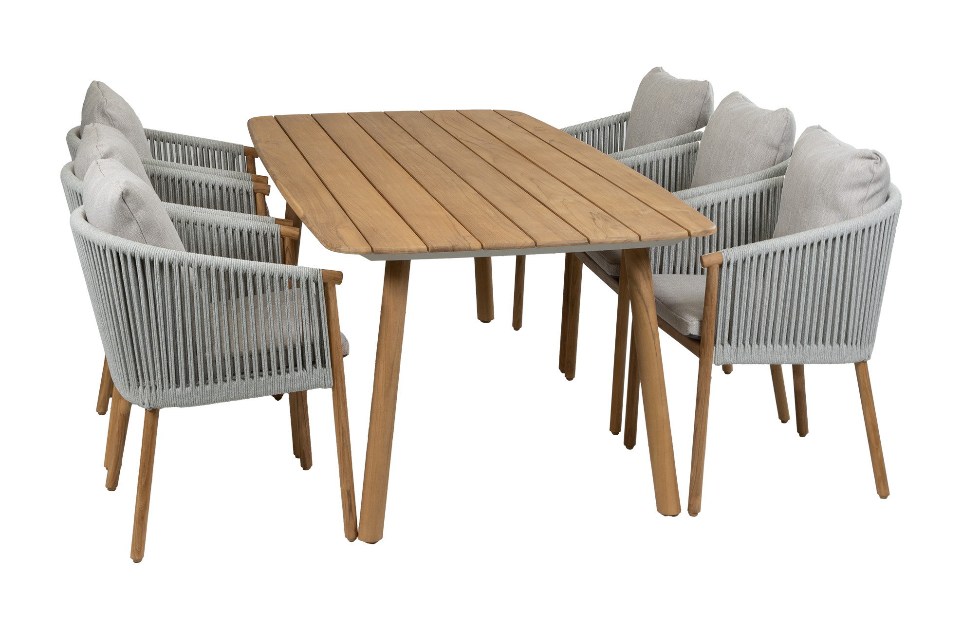 Normin 7-delige tuinset Es Vedra | 6 Es Vedra tuinstoelen | Tuintafel Es Vedra 220x100cm