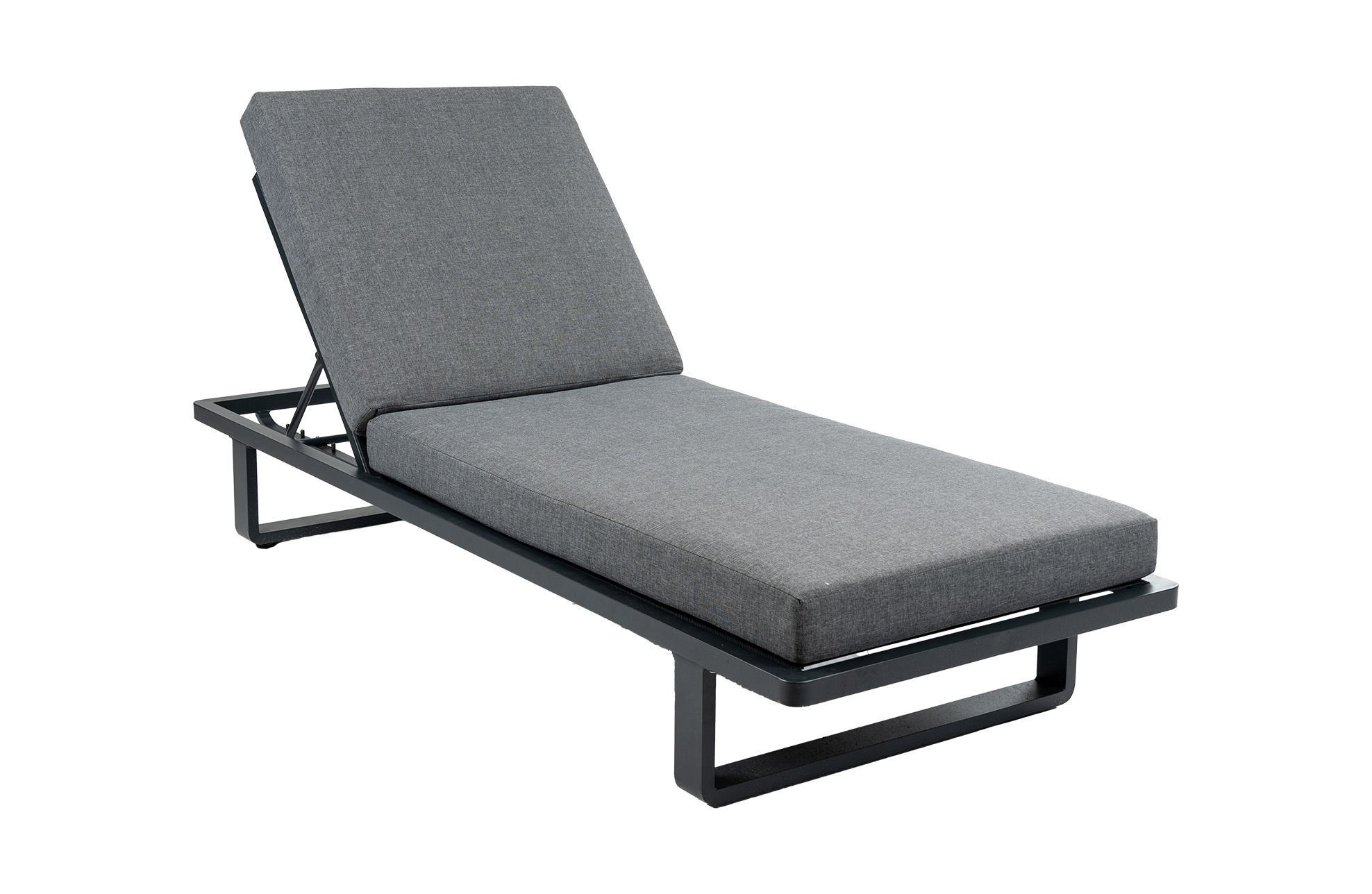 4 Seizoenen Tuinmeubelen Ligbed Sint Maarten | met kussen | Black | Aluminium & Textileen