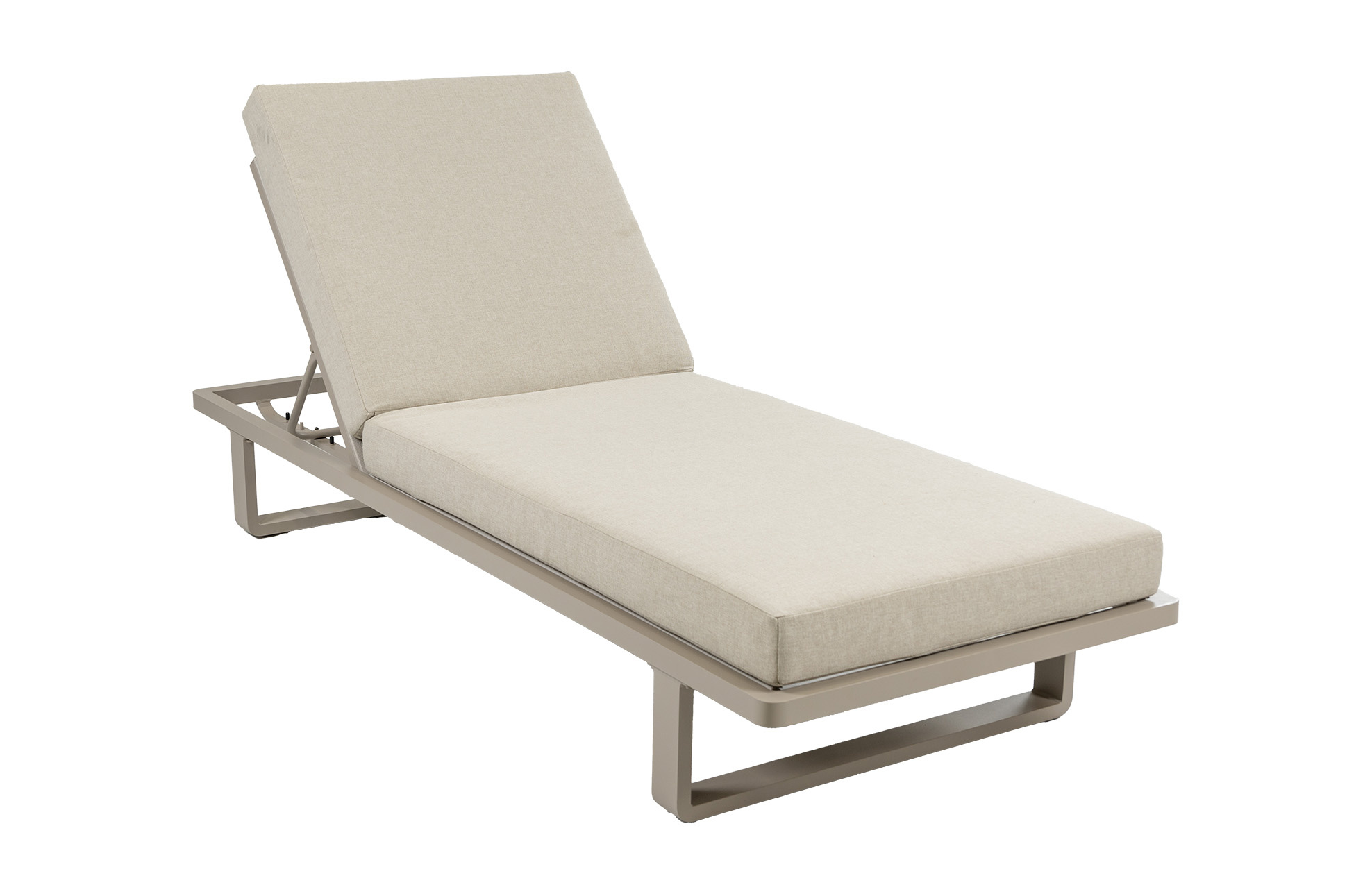 4 Seizoenen Tuinmeubelen Ligbed Sint Maarten | met kussen | Champagne | Aluminium & Textileen