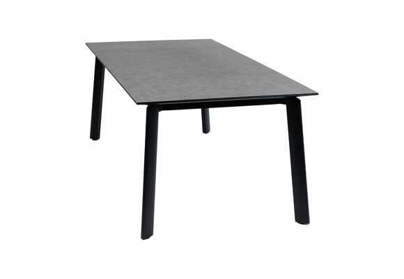 7-delige tuinset | 6 verstelbare Berlijn tuinstoelen (Black) | Tuintafel Malta 220x100cm (Black)