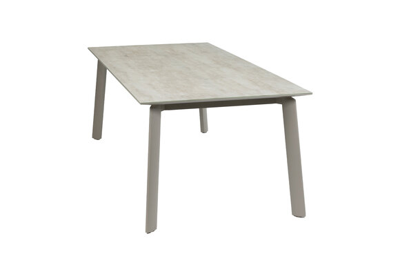 7-delige tuinset | 6 verstelbare Berlijn tuinstoelen (Champagne) | Tuintafel Malta 220x100cm