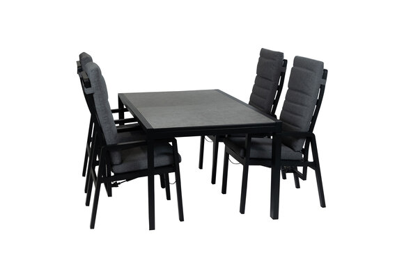 7-delige tuinset | 6 verstelbare Berlijn stoelen  | Uitschuifbare tuintafel Mallorca  180/240x100 cm