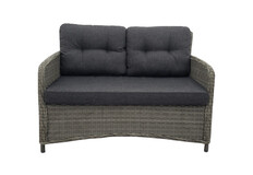 Loungebank Leone | 2-persoons | Graphite | Wicker | Eurofar