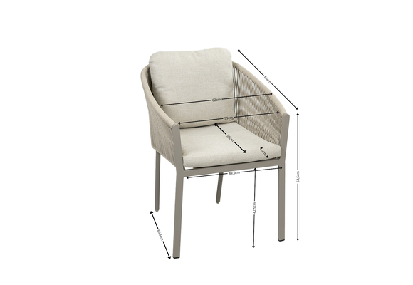 Stapelbare tuinstoel Elvira | Camel & Beige