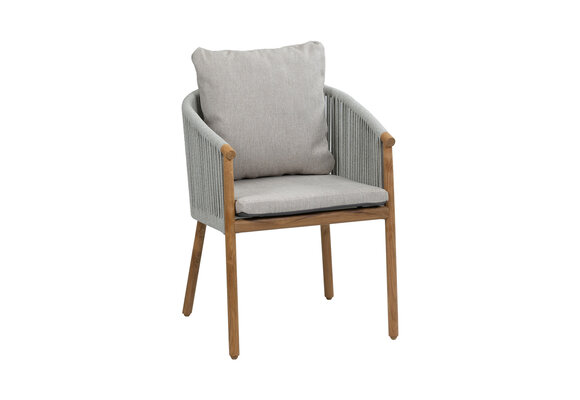 7-delige tuinset | 6 Es Vedra tuinstoelen (Teakhout) | Tuintafel Rock 235x95cm (Beton)