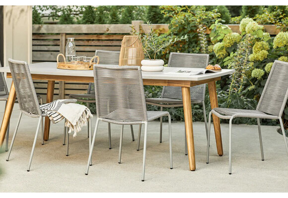 Stapelbare Tuinstoel Novara | Antraciet | Rope | Eurofar