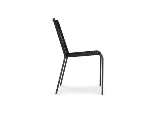 Stapelbare Tuinstoel Novara | Black | Rope | Eurofar