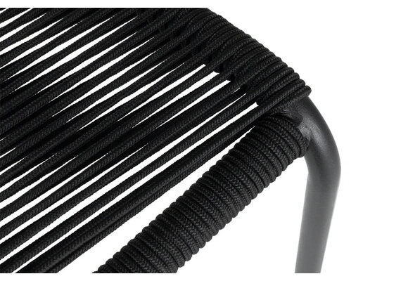Stapelbare Tuinstoel Novara | Black | Rope | Eurofar