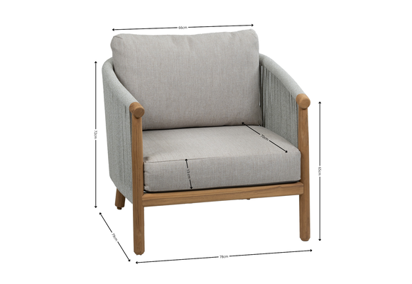 Stoel-Bank Loungeset Es Vedra | 3-persoonsbank | Teakhout