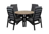 5-Delige ronde tuinset | 4 Berlijn tuinstoelen | Tuintafel Cyprus ø120cm